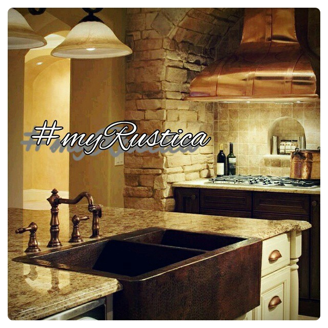 Large Rustic Dropin Copper Kitchen Sink