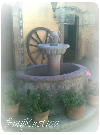 handmade cantera stone fountains from Mexico for garden wall, yard and free standing