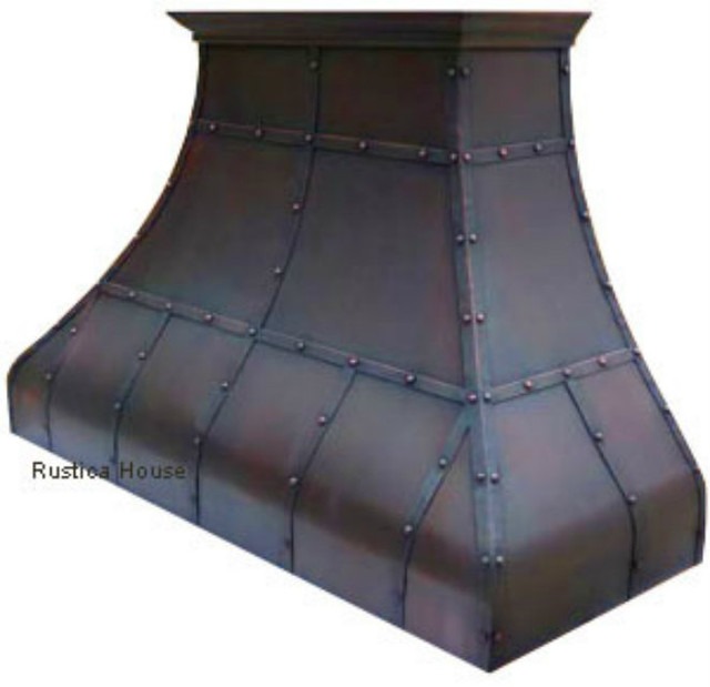 dark copper range hood