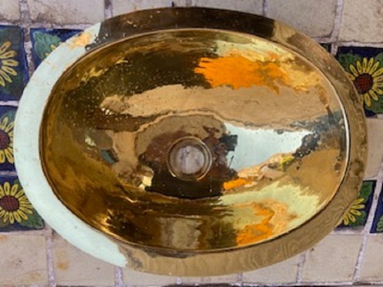 brass bathroom sink