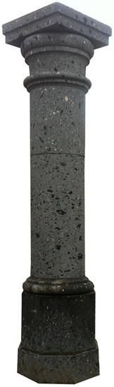 rustic cantera architectural stone column from Mexico
