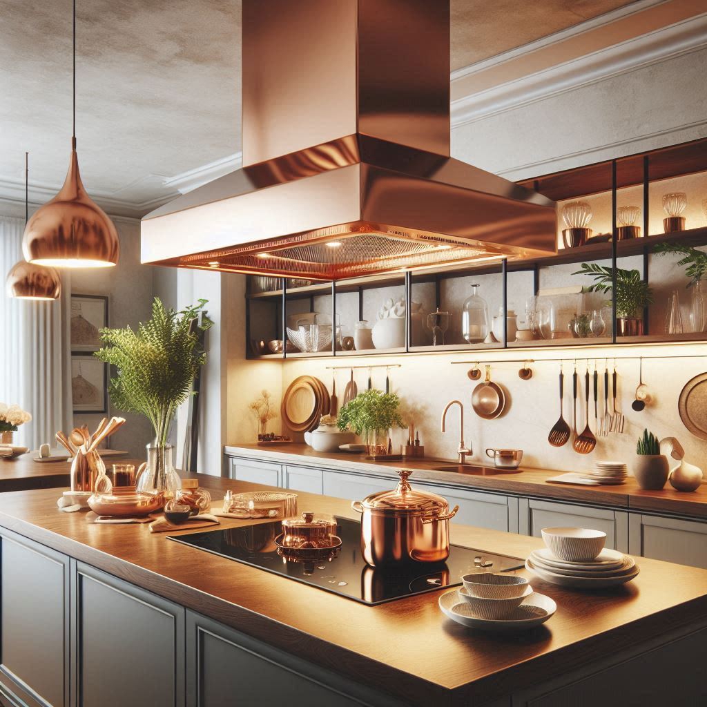 rustica house copper range hood