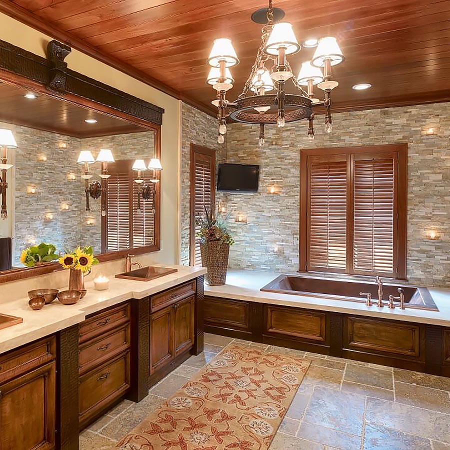 rustic copper bathtubs and sinks