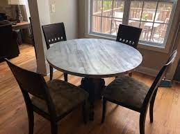 hand hammered copper table top in a living room