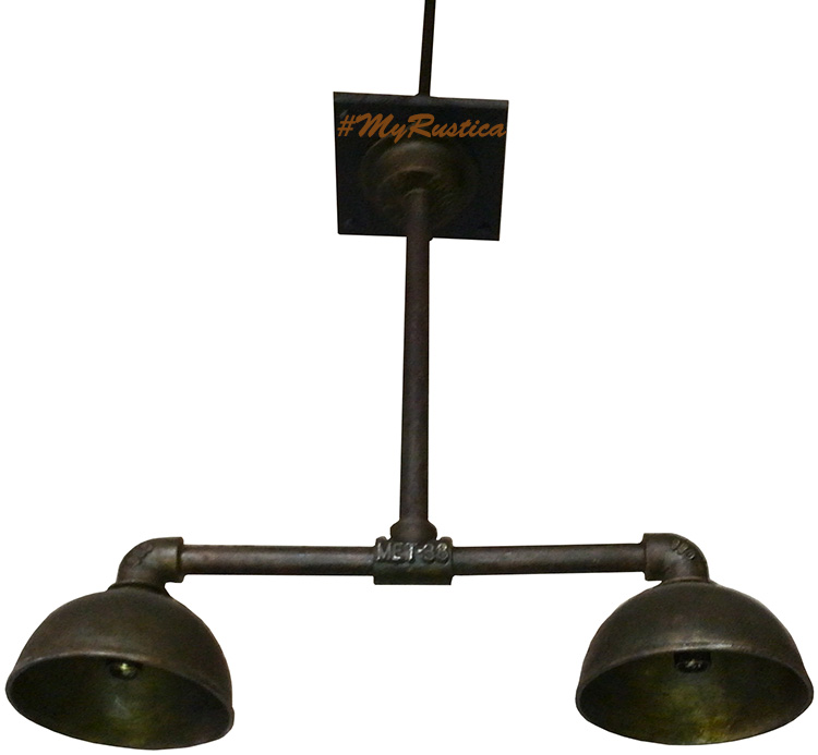 bronze cast lamp in industrial style hanging ona ceiling of a loft apartment