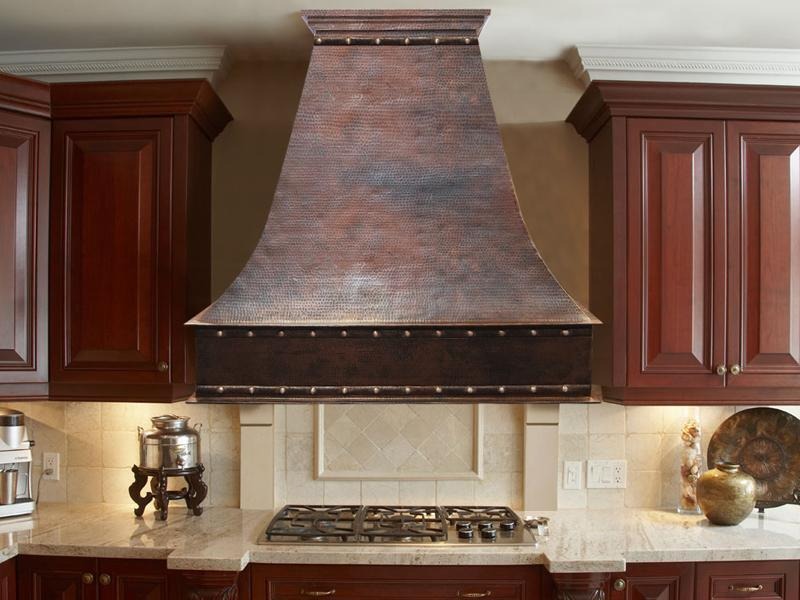 copper kitchen range hood handmade in Mexico