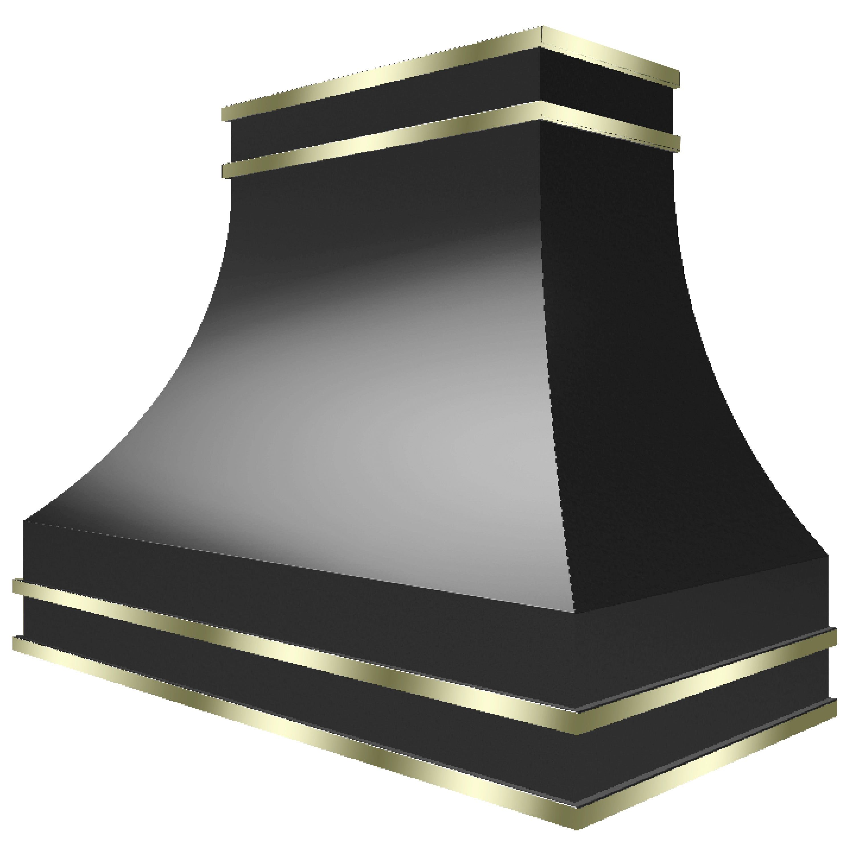 rustic zinc range hood for a kitchen